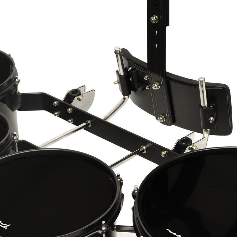 Pro Marching Toms - Set Of 4 - Black - Trixon - Acoustic Drum Sets 