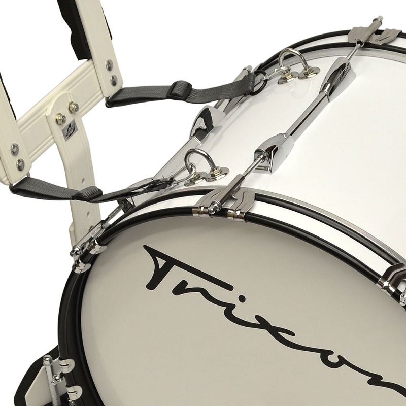 Field Series Marching Bass Drum 24x12 - White - Trixon - Acoustic Drum 